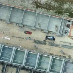 image taken with survey drone of commercial industrial site in Tauranga