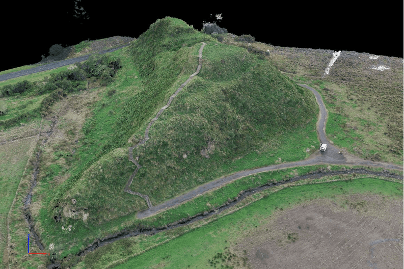 image from drone survey of Puketormiro Pa site