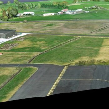 image from survey drone of flight path at Ardmore Airport