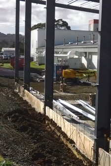 image of construction of extension to Griffins food processing plant