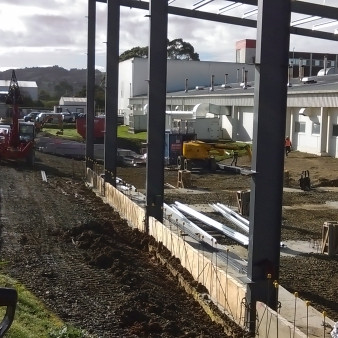 image of construction of extension to Griffins food processing plant