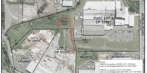 image of boundary site adjustment plan for Griffins, Auckland