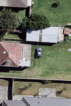 image from survey drone of residential lot