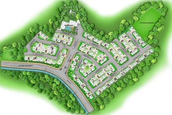 image of a drawing of town planning